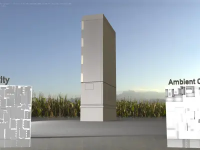 Electrical Distribution Cabinet 161 Low-poly 3D model