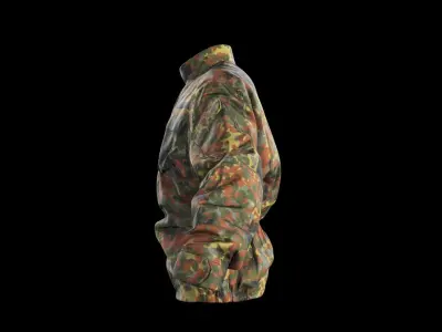 Military jacket of Bundeswehr Uniform 25 Low-poly 3D model