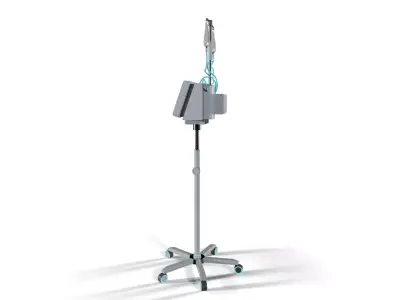 Sci-Fi Medical Infusion Pump Stand Low-poly 3D model