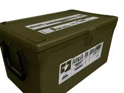 Military Supply Crate Ammo Box 3D model