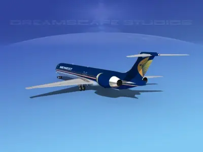 McDonnell Douglas MD83 Midwest 3D model