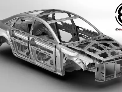 Generic Car Body in white 3D model