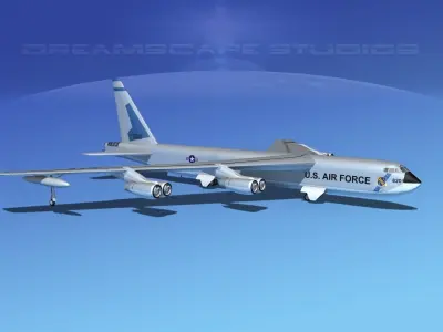 Boeing B-52C Stratofortress V07 3D model
