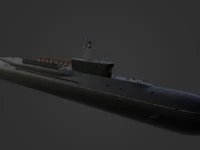 K-550 Alexander Nevsky Borei Class Submarine 3D model