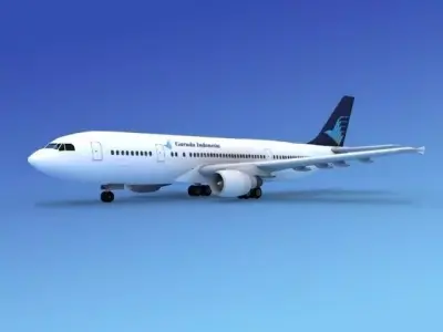 Airbus A300 Garuda Indonesia 3D model