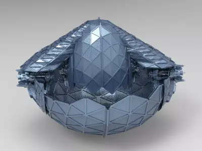 Elite dome shard tower ruin 2 3D model