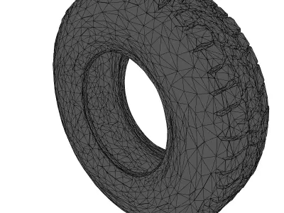 Realistic OffRoad Tire 3D Model Low-poly 3D model