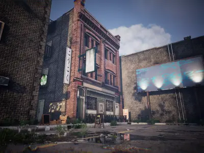 Urban Billboard Prop Pack  40 Assets Low-poly 3D model