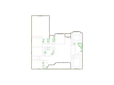 Detailed Exterior Sketch by Interior - 3001-3500 SF - Xactimate 3D model