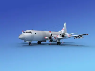 Lockheed P-3 Orion Bare Metal 3D model