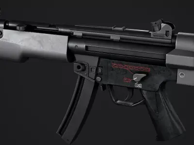MP5 3D Model Free low-poly 3D model