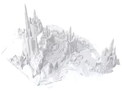 Desert Alien Monoliths 8 3D model