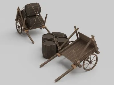 Medieval Themed 3D Model Set 3D model