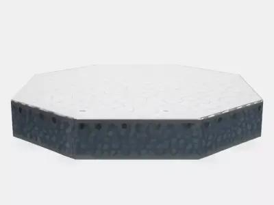 Hex Metal Panel Low-poly 3D model