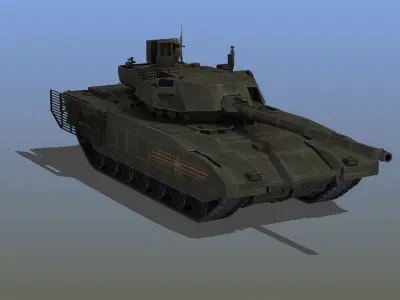 T-14 Tank Russian Army Low-poly 3D model