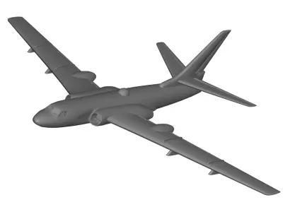 H-6K strategic bomber 3D model