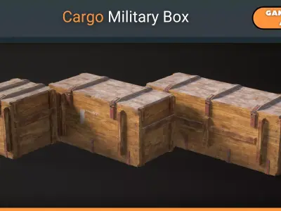 CargoMilitaryBox   GameReady Assets Low-poly 3D model