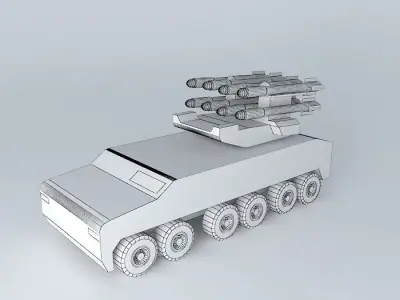 Abrams 3iAE missle launcher Free 3D model