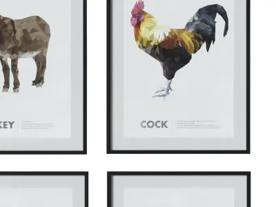 art work set 02 3D model