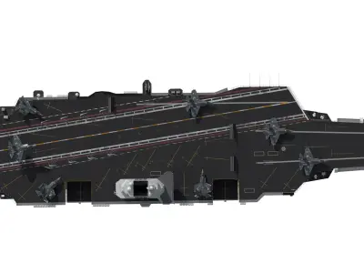 Chinese Army Navy Type 003 Aircraft Carrier Fujian Ship 3D model