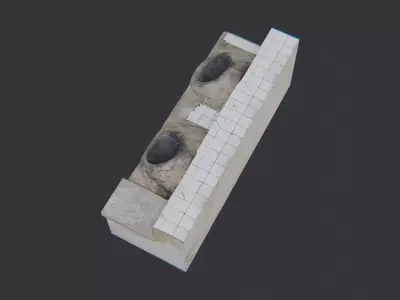 Traditional Stone Kitchen Oven Low-poly 3D model