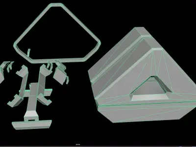 Sci fi device - Game Ready - Cyberpunk Low-poly 3D model