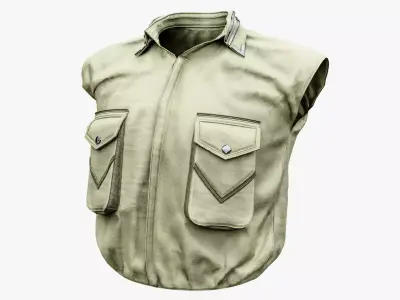 Fishing Vest Low-poly 3D model