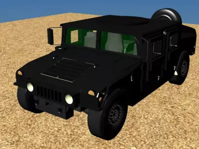 Humvee army truck simulator 3D model
