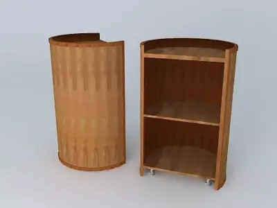 Podium two wooden cylinders Free 3D model