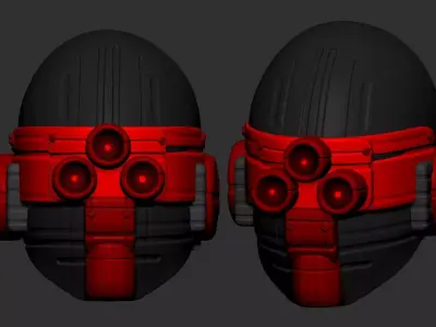 helmet high poly sculpt 3d printable ver 7 3D model 3D model 220