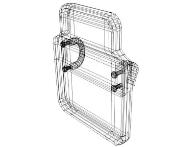 Personal Armor Shield - Small Ballistic Shield 3D model