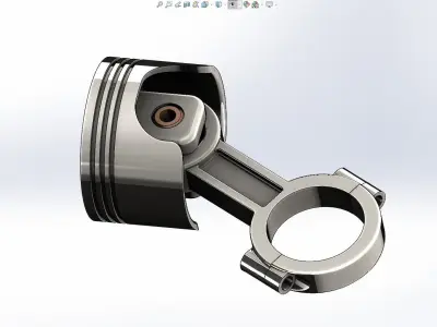 Piston rigged soidowrks 3D model
