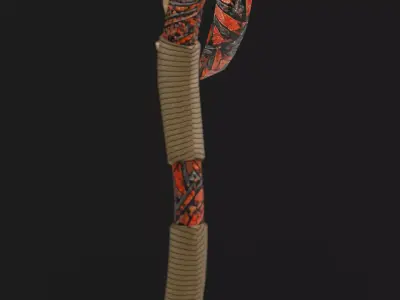 Ancient Fantasy Hatchet Low-poly 3D model