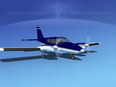 Piper PA-34 Seneca V06 3D model