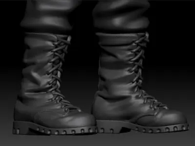 High Poly Soldier uniform 3D model
