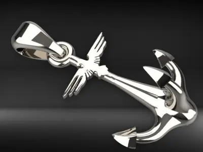 GRAPNEL ANCHOR PENDANT 3D print model