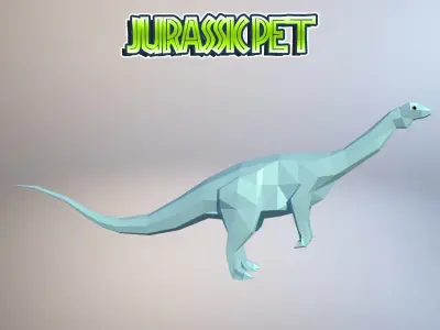 Massospondylus carinatus Low-poly 3D model