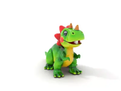 Playful Dinosaur Character model pack Low-poly 3D model