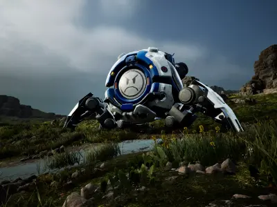 Sci-Fi Recon Drone 3D Model Low-poly 3D model