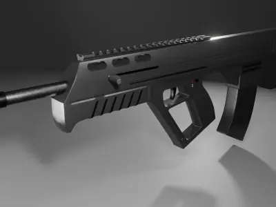 Bullpup Rifle Free 3D model