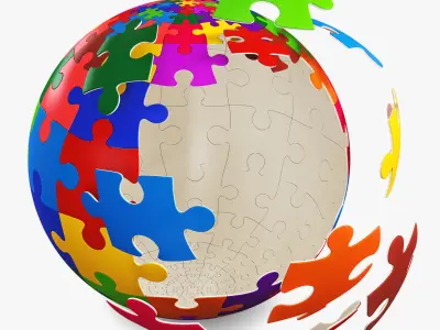 Colored Sphere Puzzle v 4 3D model