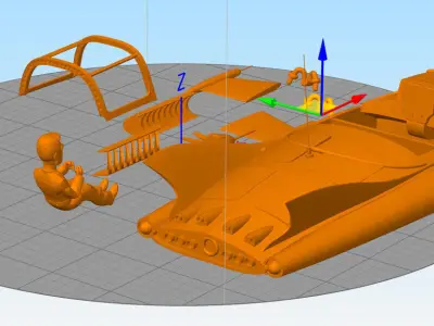supercar Mike Mercury gerry anderson 3D print model