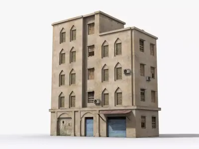 Arab Middle East Building x22 Low-poly 3D model
