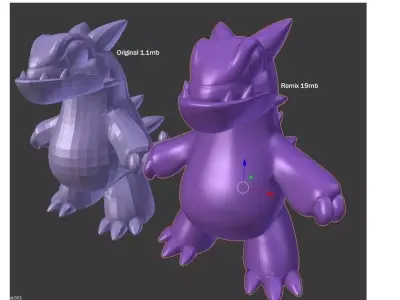 Hi-Res Genetic Mix Dino Free 3D print model