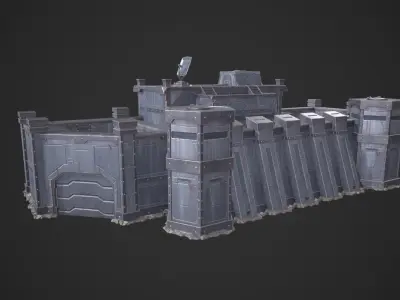 Castle Strategy Building Low-poly 3D model