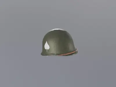 World War 2 US M1 Helmet Low-poly 3D model