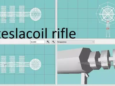 teslacoil rifle Free low-poly 3D model