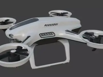 Futuristic Sci-Fi Drone Low-poly 3D model
