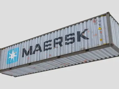 Cargo Shipping Container 3D model 04 Low-poly 3D model