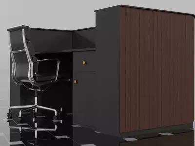 Office Reception Desk 3D model